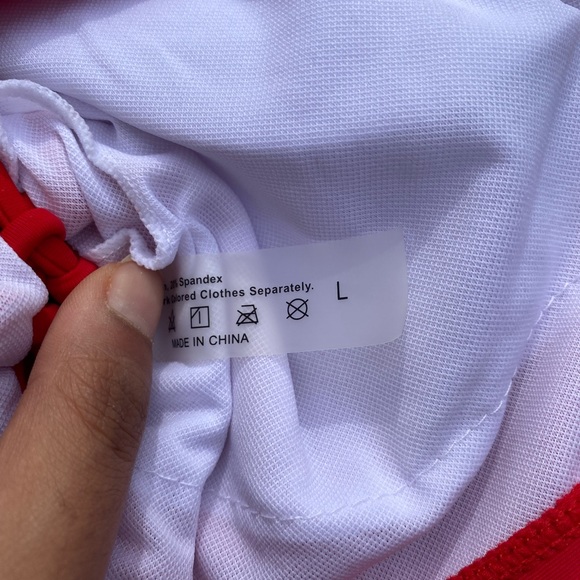 Red Two Peice SHEIN Swimsuit - Picture 4 of 9